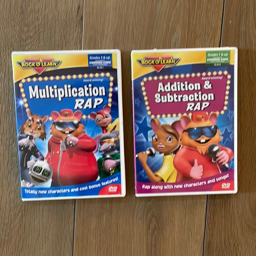 Rock N Learn Addition and Multiplication Rap DVD's
